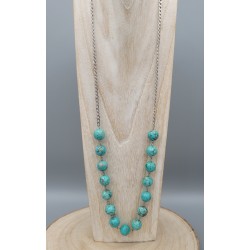 Collier en Perles Turquoises